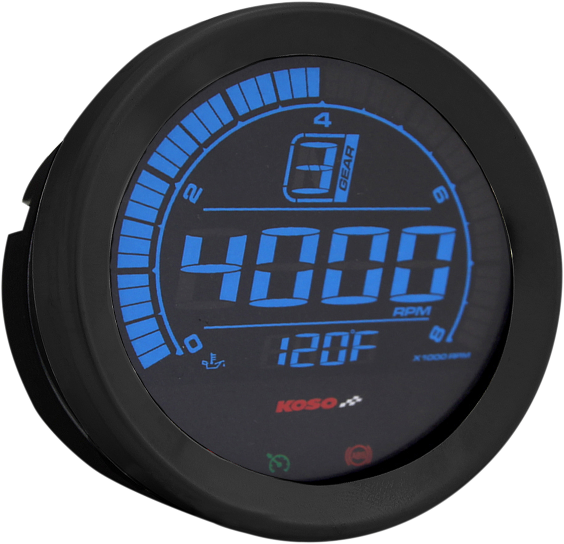 Tacómetro KOSO NORTH AMERICA de 4" - Negro BA051110