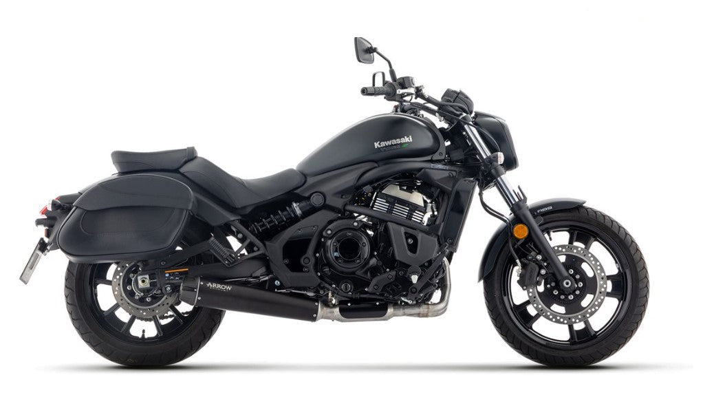 74516RB Arrow Kawasaki Vulcan S 650 2025 Full system Rebel silencer with carbon end cap