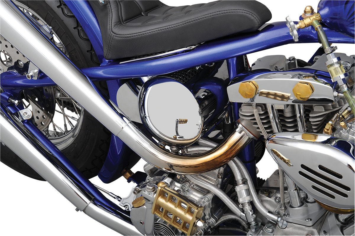 DRAG SPECIALTIES Tanque de aceite de llenado central abovedado, conexiones de 1/8", drenaje de 1/4" 241306