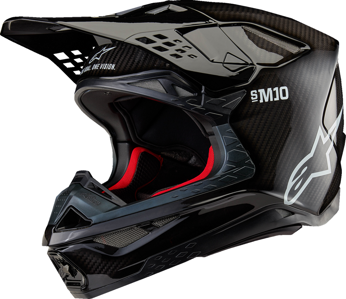 Casco de motocicleta ALPINESTARS Supertech M10 - Sólido - MIPS® - Carbono negro brillante - 2XL 8300323-1188-2X