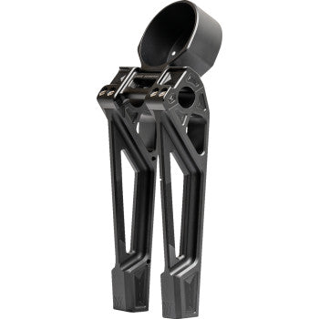 Elevadores KODLIN USA - Fastback - Incluye abrazadera y soporte para manómetro - 10" - Negro Softail Low Rider S FXLRS 2022-2023 K55130