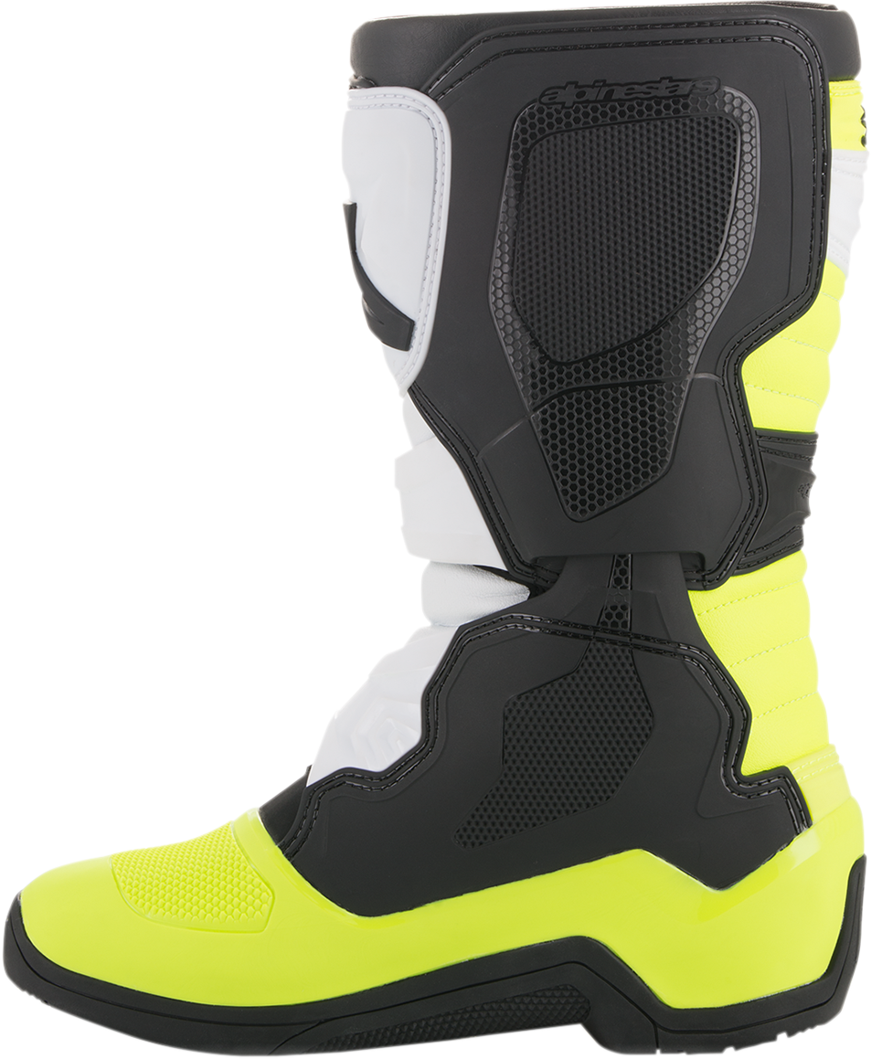 Botas ALPINESTARS Tech 3S - Negro/Blanco/Amarillo Fluorescente - Talla 5 de EE. UU. 2014018-125-5
