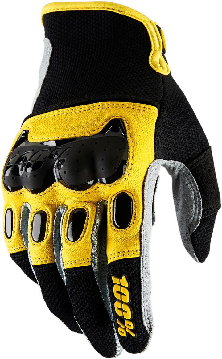 Guantes 100% libres de restricciones - Negro/Amarillo - Pequeño 10007-014-10