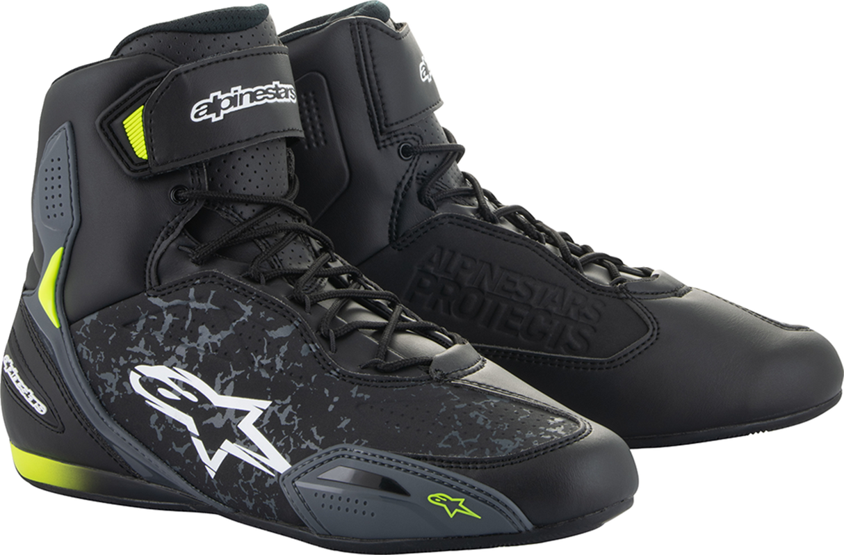 Zapatillas ALPINESTARS Faster-3 - Negro/Amarillo - Talla 9.5 (EE. UU.) 2510219-155-9.5