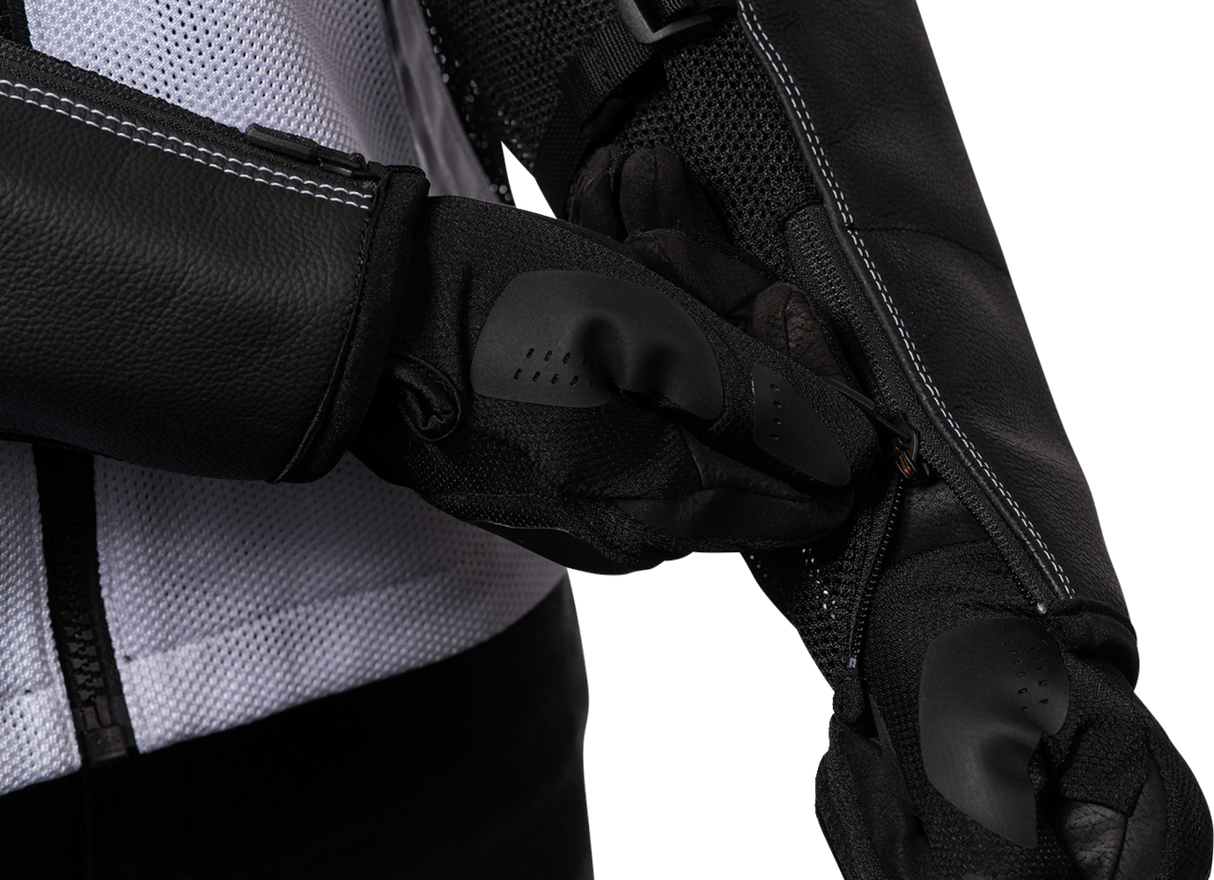 Chaqueta de cuero ICON Mesh AF™ - Blanca - Talla grande 2810-3904