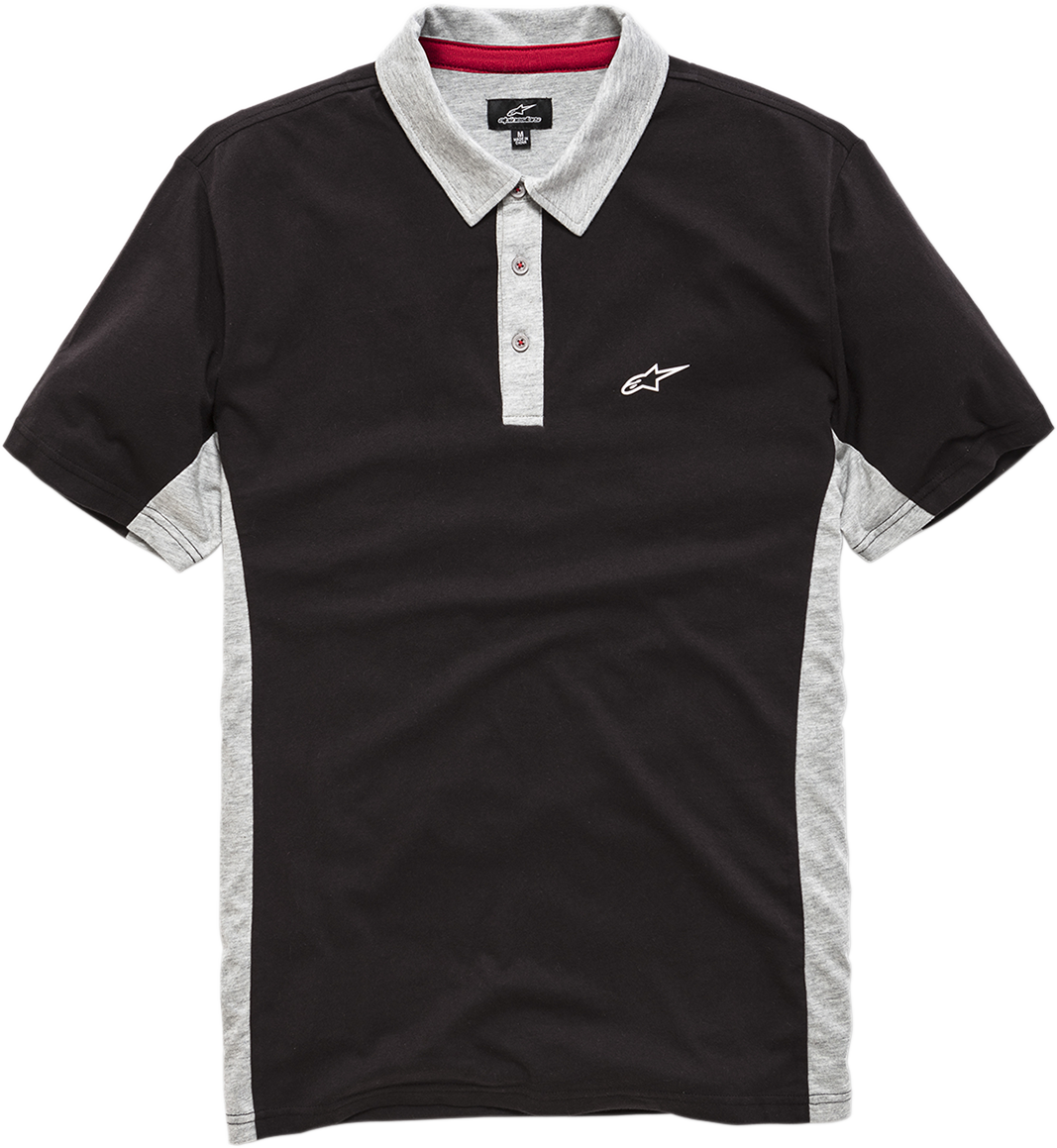 Polo ALPINESTARS Champion - Negro/Gris jaspeado - 2XL 12104150010282X
