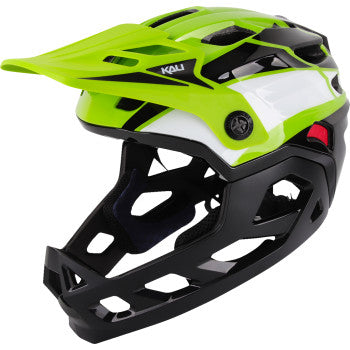 Casco integral de bicicleta KALI Maya para niños - Carrera - Lima brillante/Blanco/Negro - OS 0221923322