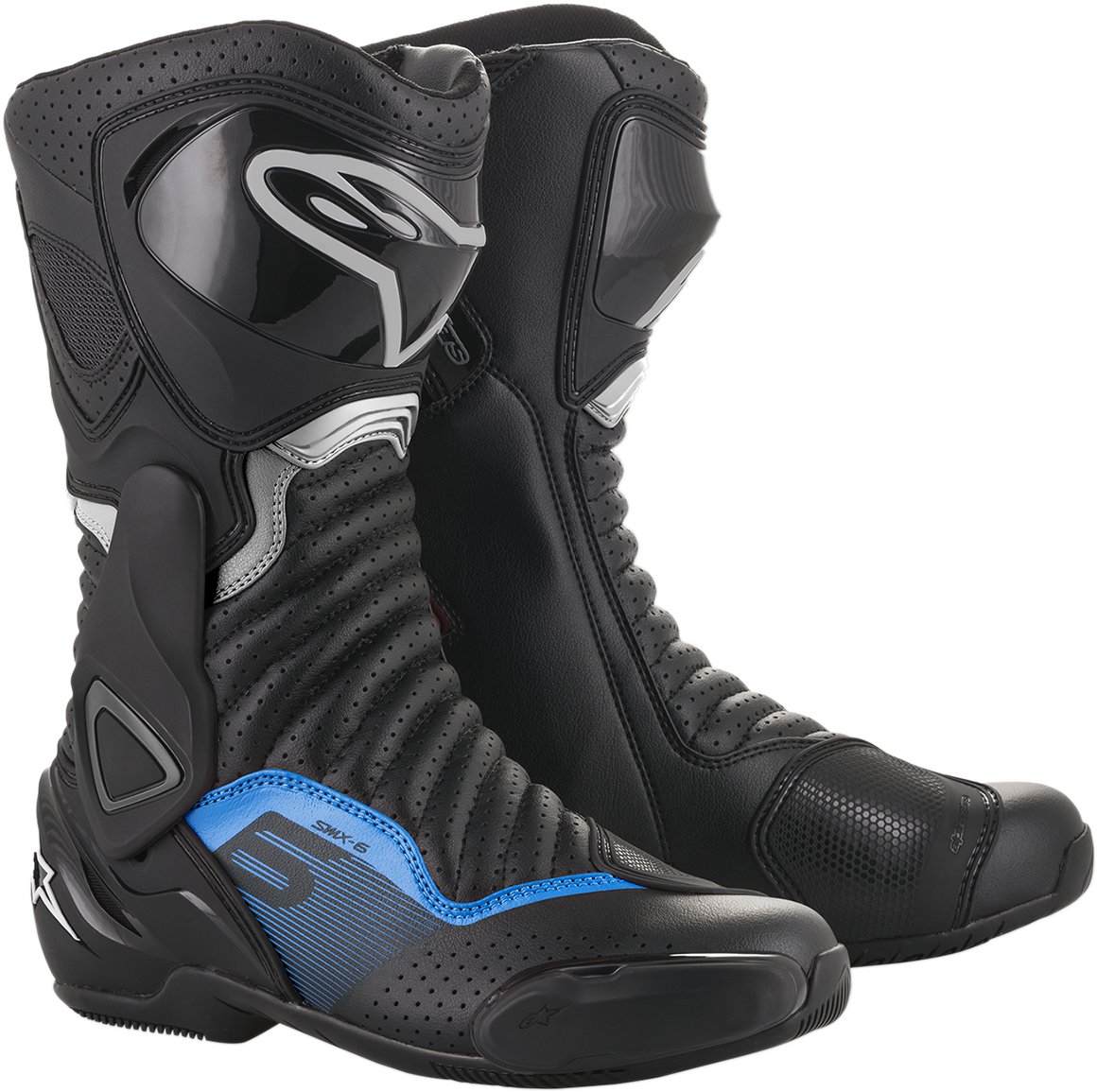 Botas ventiladas ALPINESTARS SMX-6 v2 - Negro/Gris/Azul - Talla 9 EE. UU. / 43 UE 2223017-1178-43