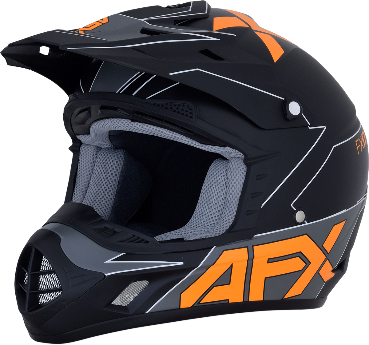 Casco de moto AFX FX-17 - Aced - Negro mate/Naranja - 2XL 0110-6508