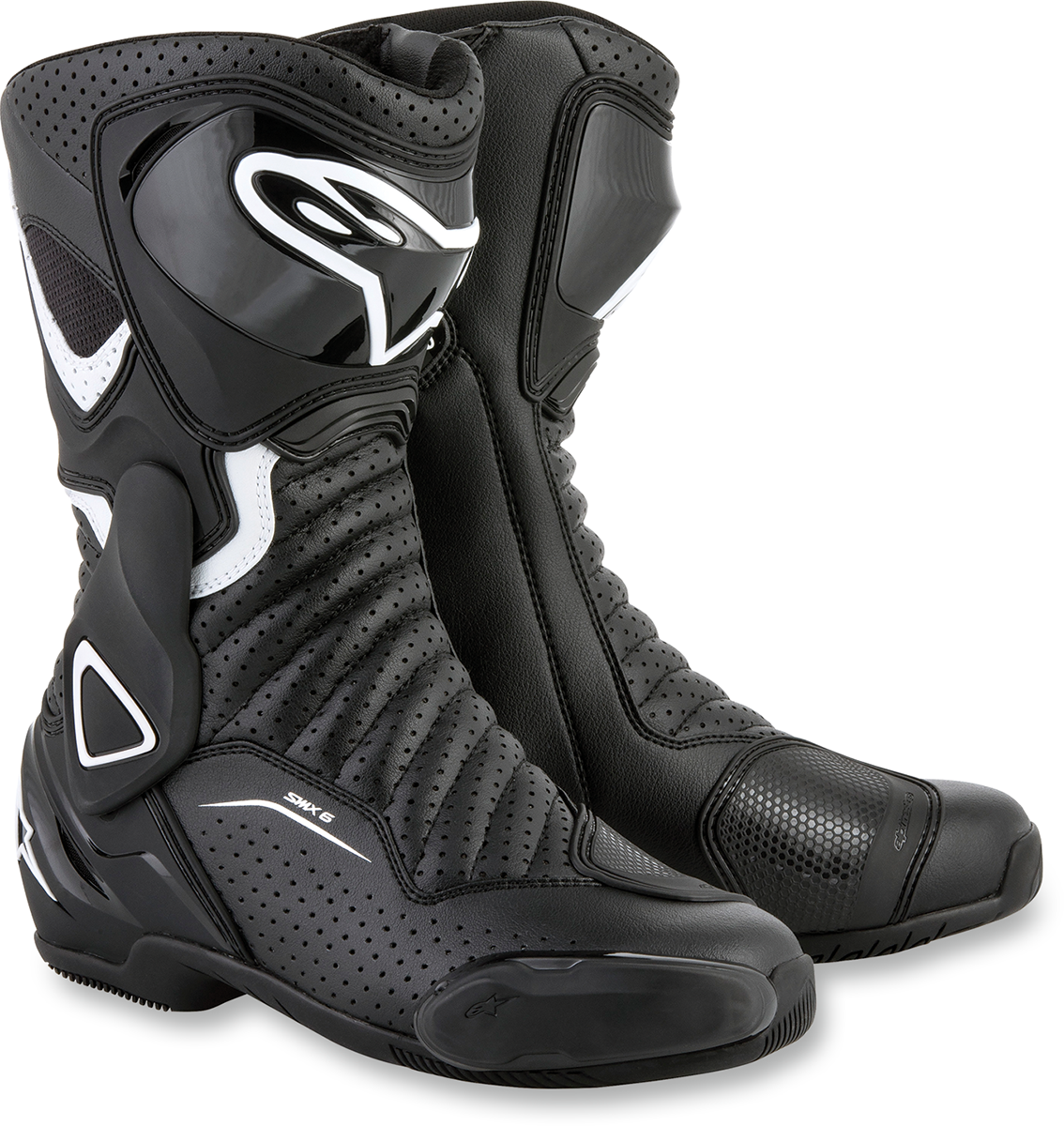 Botas ALPINESTARS SMX-6 v2 con ventilación para mujer - Negro/Blanco - Talla EE. UU. 6 / Talla UE 37 2223117-122-37