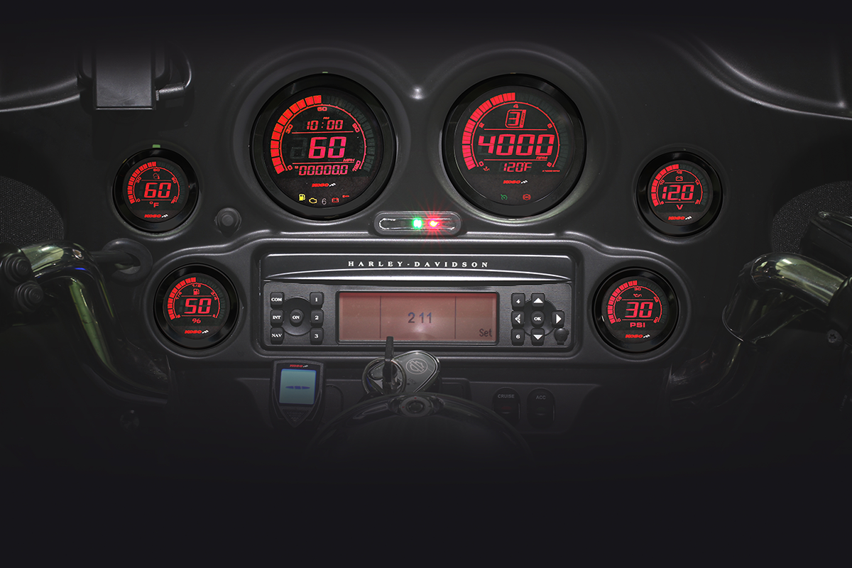Kit de manómetro universal KOSO NORTH AMERICA de 6 piezas - Negro BA050903