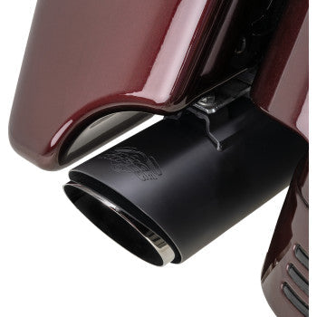 Silenciador redondo deslizante VANCE & HINES Twin Slash - Negro 46672