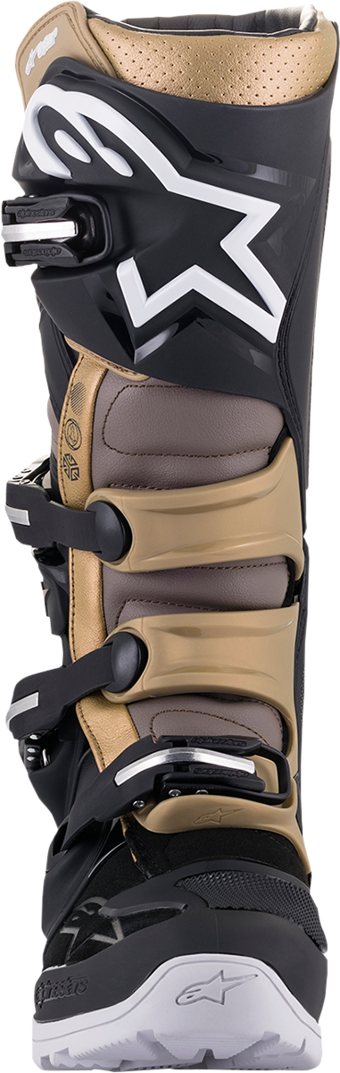 Botas ALPINESTARS Tech 7 Enduro Drystar® - Negro/Gris/Dorado - Talla 12 de EE. UU. 2012620-1959-12