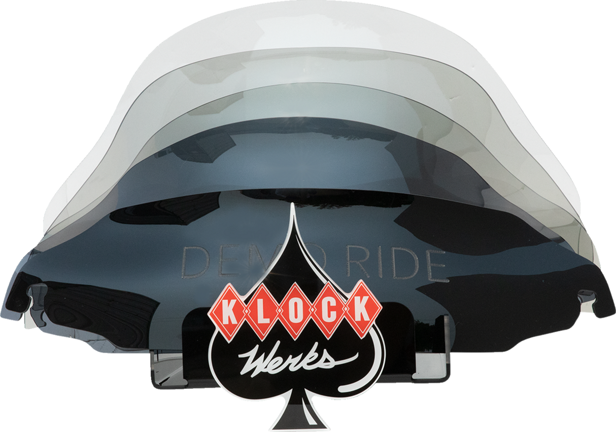 Exhibidor de parabrisas KLOCK WERKS Flare con folleto - FLR KWW-01-561