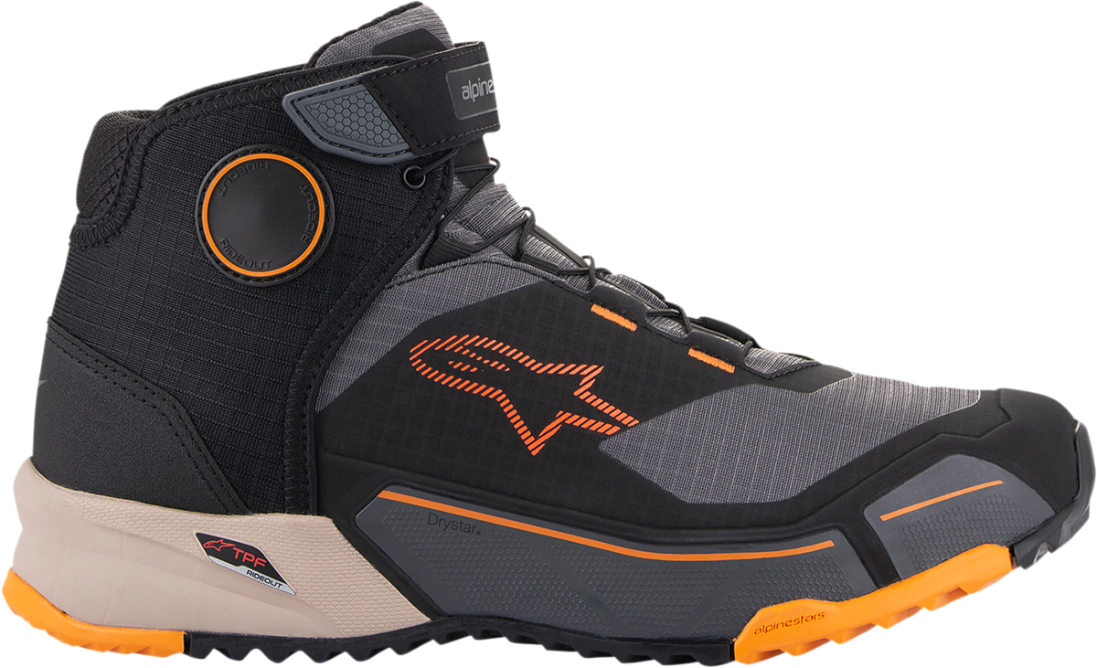 Zapatos ALPINESTARS CR-X Drystar® - Negro/Marrón/Naranja - Talla 12.5 (EE. UU.) 26118201284-125