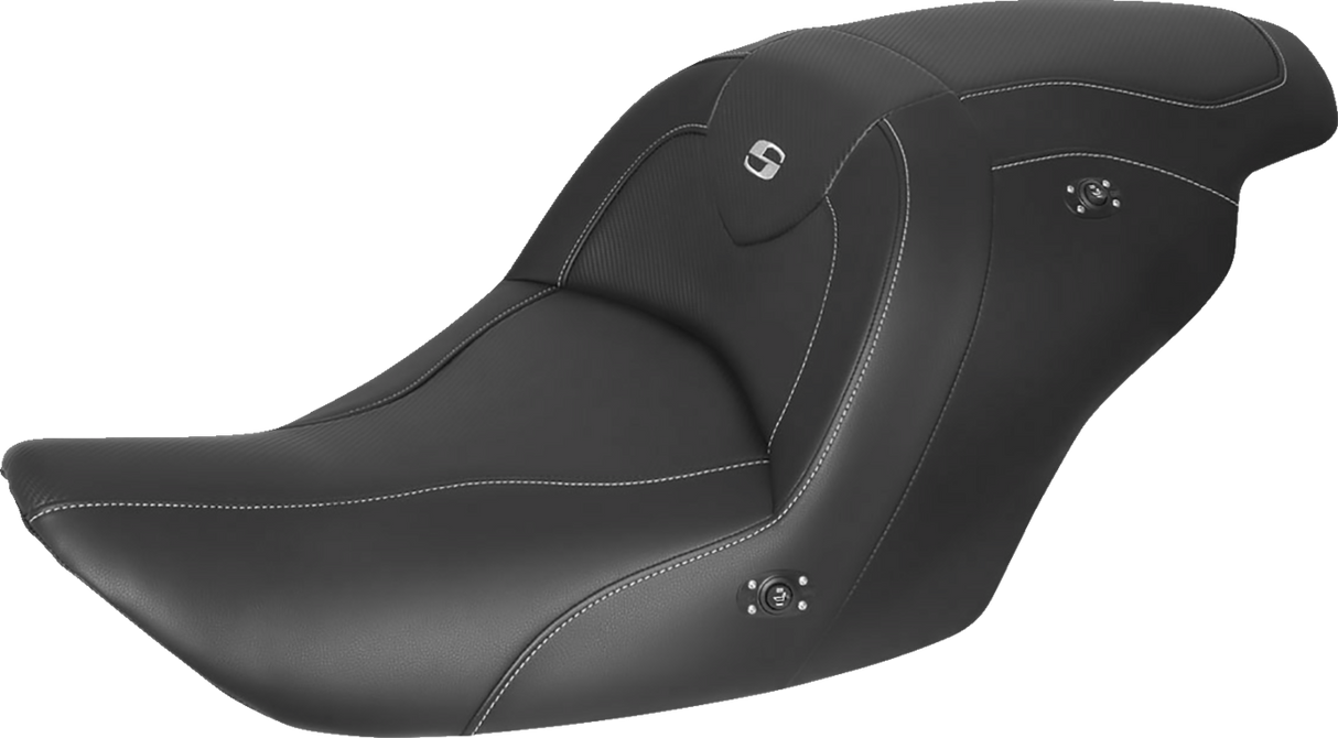 Asiento calefactable de fibra de carbono SADDLEMEN Roadsofa - Negro - sin respaldo - GL1800 '14-'17 H23-20-185HCT