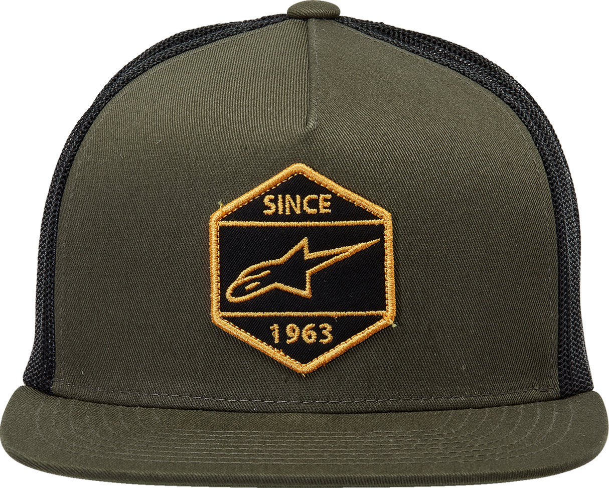 Gorra de camionero Bolt de ALPINESTARS - Militar/Negra - Talla única 1213810146910OS