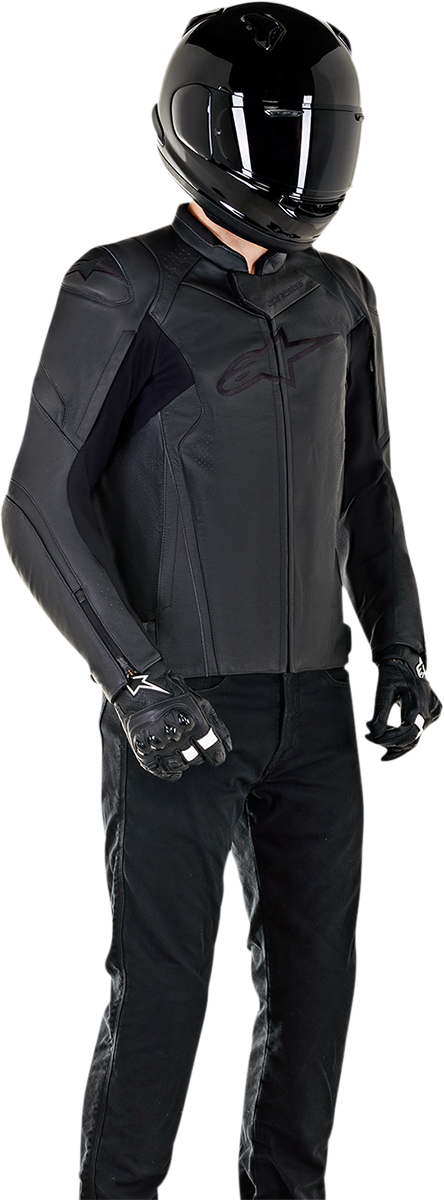 Chaqueta de cuero ALPINESTARS Faster v2 - Negra - Talla 38 EE. UU. / 48 UE 3103521-1100-48