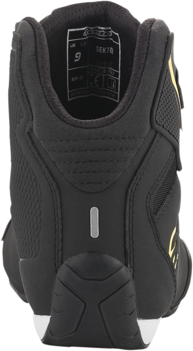 Zapatillas ALPINESTARS Sektor - Negro/Amarillo Fluorescente - Talla 7.5 (EE. UU.) 2515518155-7.5
