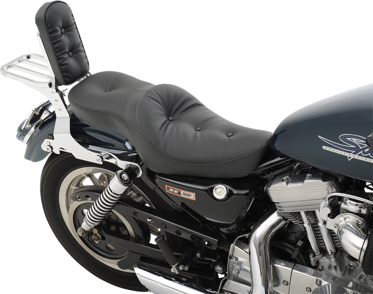 Asiento de almohada doble de perfil bajo DRAG SPECIALTIES - XL SIN PARACHOQUES DE GOMA 0804-0626