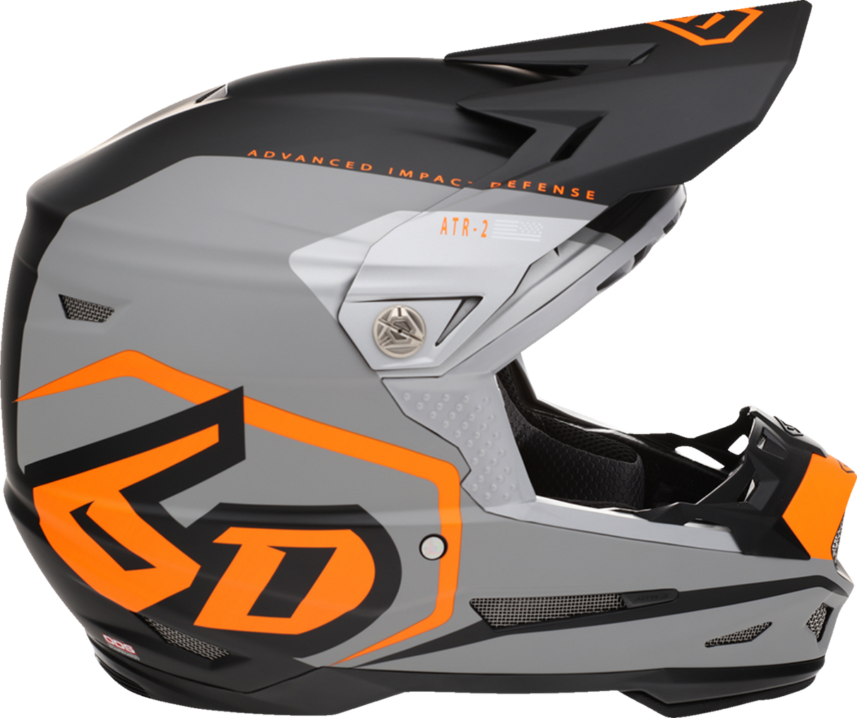 Casco de motocicleta 6D ATR-2 - Delta - Naranja neón - Talla pequeña 12-3435