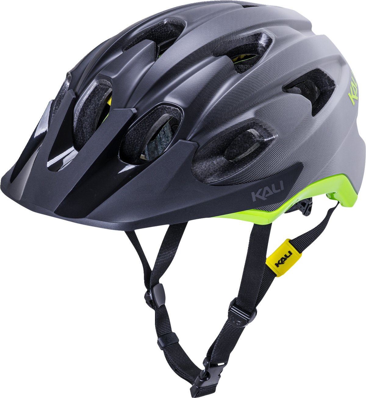 Casco de bicicleta KALI Pace - Fade - Negro/Gris/Amarillo Fluorescente - L/XL 0221722117