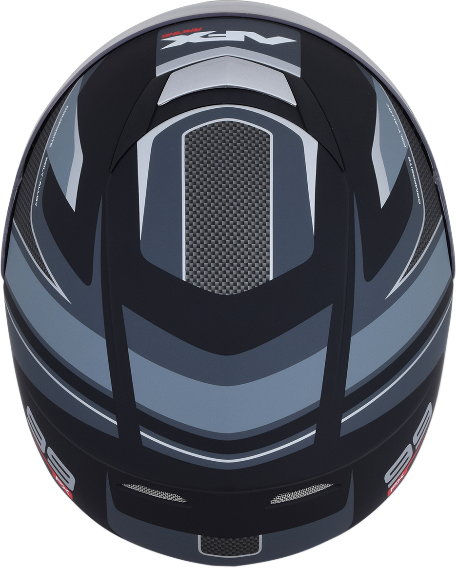 Casco de motocicleta AFX FX-99 - Recurvo - Negro mate/gris - Talla pequeña 0101-11136