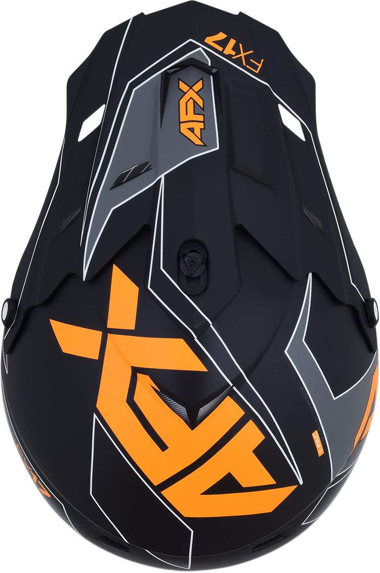 Casco de moto AFX FX-17 - Aced - Negro mate/Naranja - 2XL 0110-6508
