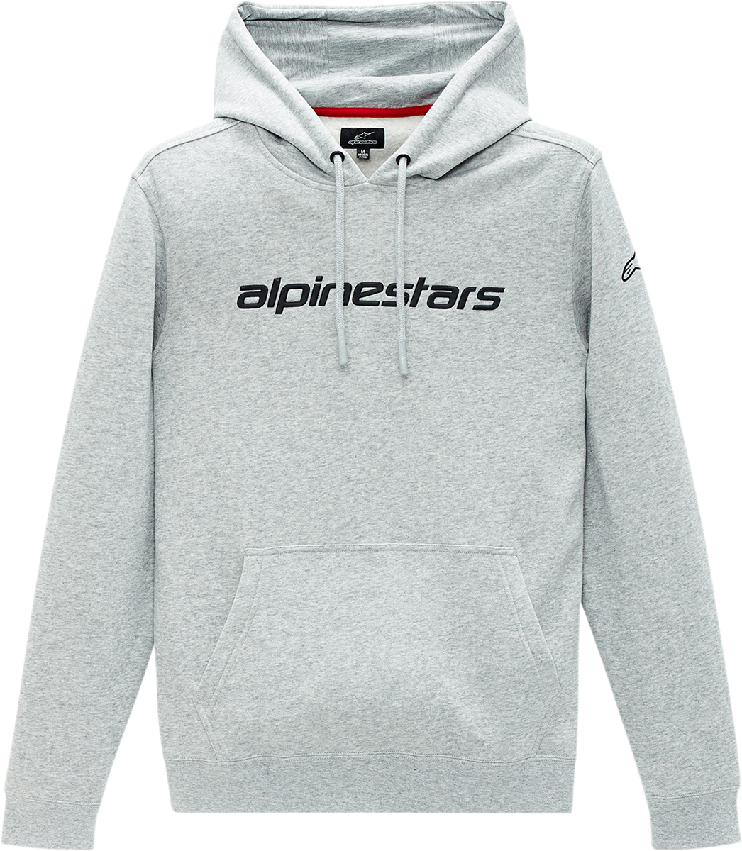 Sudadera con capucha lineal ALPINESTARS - Gris jaspeado/Negro - Talla grande 1213516701026L