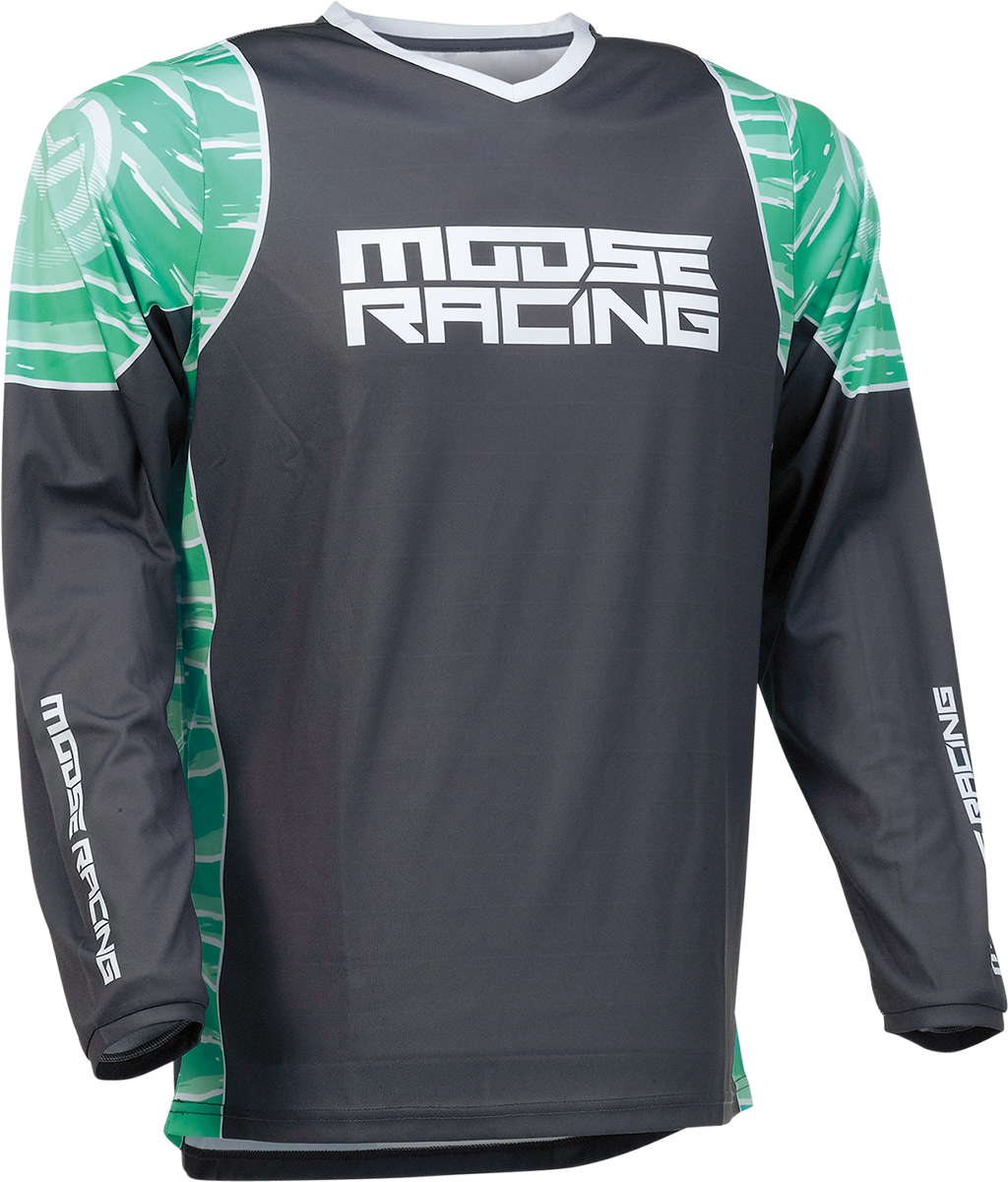 Camiseta de clasificación de MOOSE RACING - Verde azulado/gris - 4XL 2910-6964