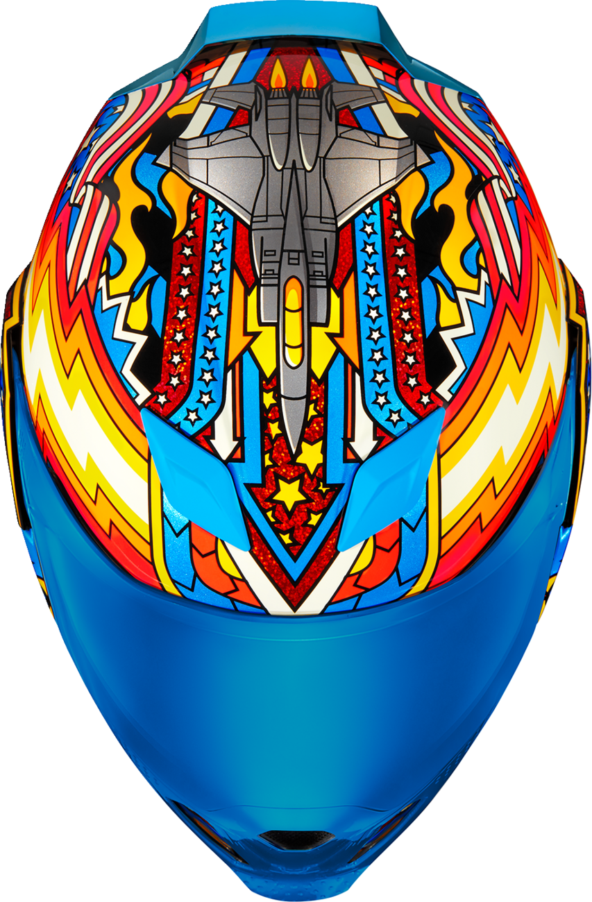 ICON Airflite™ Motorcycle Helmet - Flyboy - Blue - Large 0101-16013