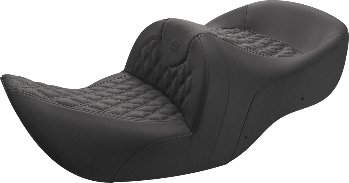 Asiento SADDLEMEN - Sofá de carretera - Sin respaldo - Costuras de celosía completas - Negro H01-07-182