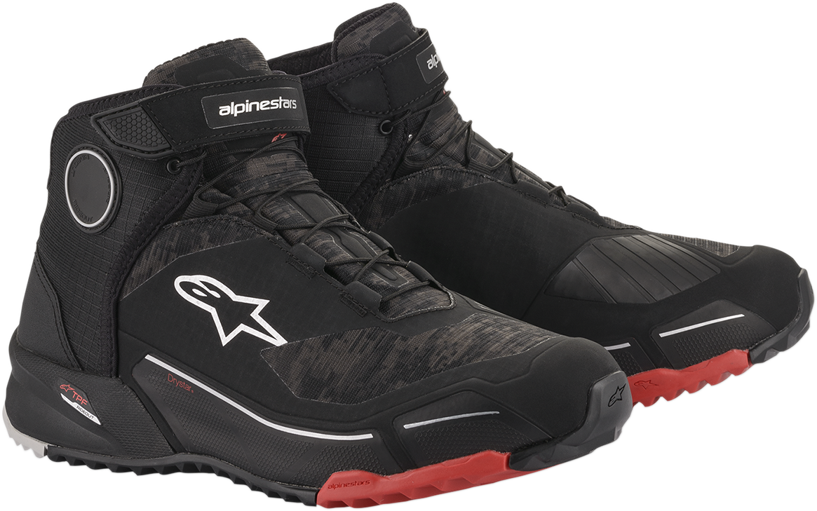 Zapatos ALPINESTARS CR-X Drystar® - Camuflaje negro/rojo - Talla 9.5 (EE. UU.) 26118209940