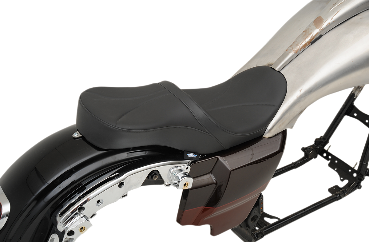 Asiento de turismo bajo DRAG SPECIALTIES - Costuras suaves - Tanques Razorback - FL '10-'22 0801-1075