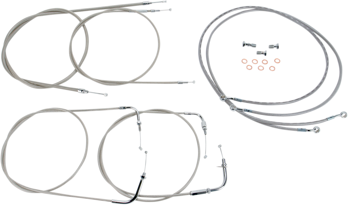 Kit de línea de cable BARON - 15" - 17" - XVS1100CU - Acero inoxidable BA-8048KT-16