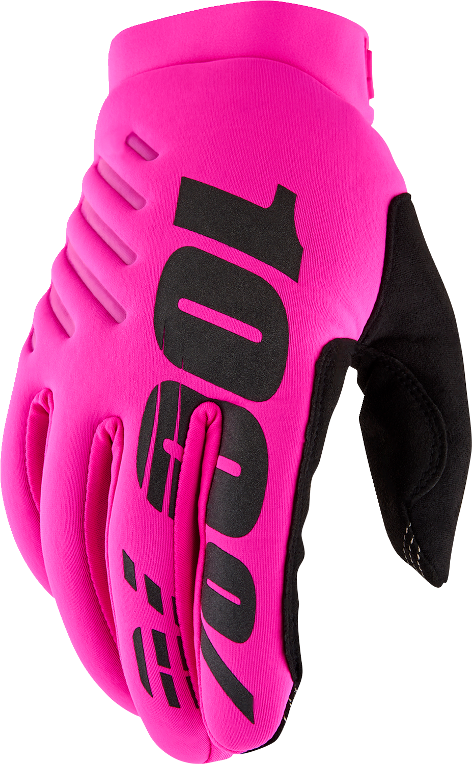Guantes Brisker 100% para mujer - Rosa neón/Negro - Talla mediana 10005-00007