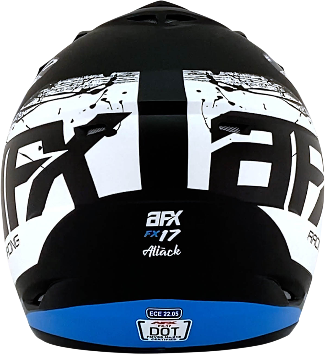 AFX FX-17 Motorcycle Helmet - Attack - Matte Blue/Black - Large 0110-7163