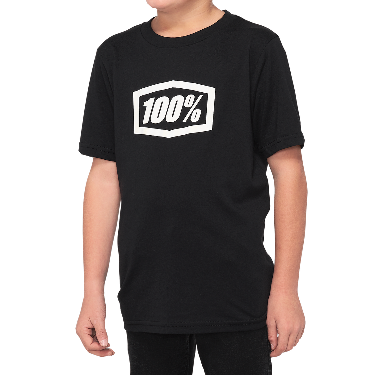 Camiseta 100% juvenil Icon - Negra - Talla grande 20001-00006