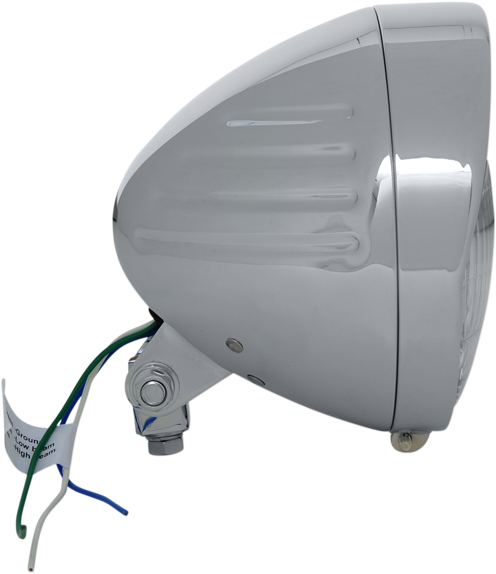 Faro delantero con visera de 6-1/2" y ranurado de DRAG SPECIALTIES 20-0338-BXLB1