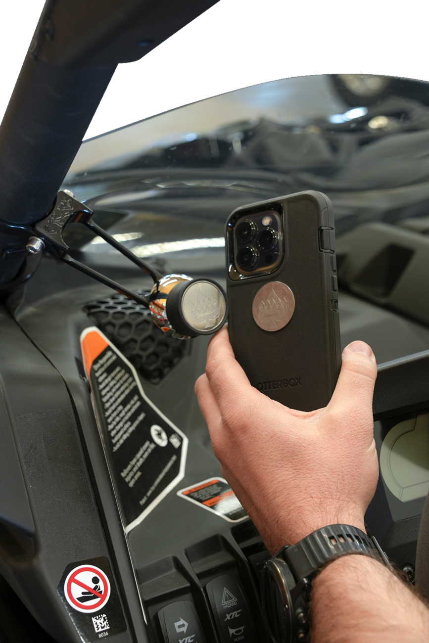 Soporte KLOCK WERKS para teléfono, jaula antivuelco, desplazamiento de 1-7/8" KWD-05-0531