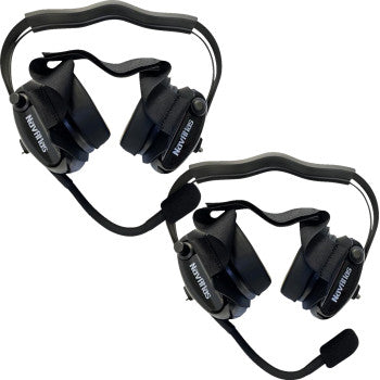 Kit de intercomunicador/radio y auriculares NAVATLAS - Biplaza - Negro NI2RBHBK2