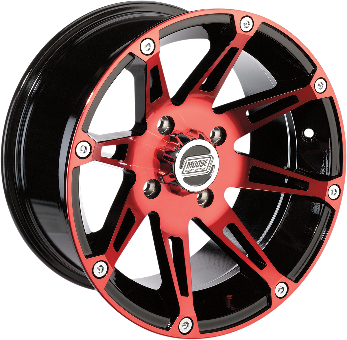 Rueda MOOSE UTILITY - 387X - Delantera - Anodizada Rojo/Negro - 14x7 - 4/136 - 4+3 387MO147136BWR4