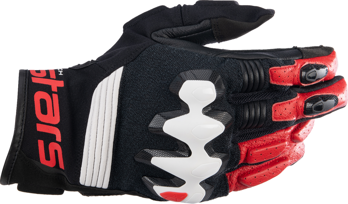 Guantes ALPINESTARS Halo - Negro/Blanco/Rojo Brillante - Grandes 3504822-1304-L