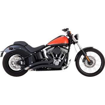 Escape Vance & Hines para Harley Davidson Softail 1986-2009, sistema de radio grande 2 en 2, en negro mate 46079