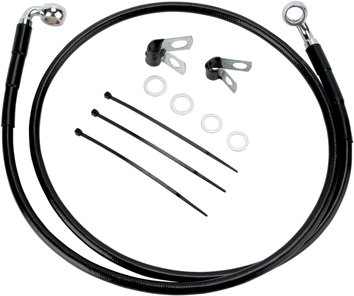 Línea de freno DRAG SPECIALTIES - Delantera - Negra - +8" - FXDL '01-'05 640110-8BLK