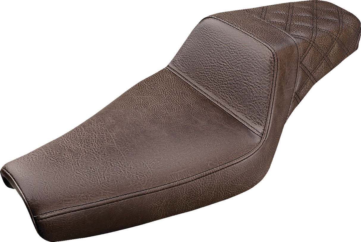 Asiento SADDLEMEN Step-Up - Costuras traseras de celosía - Marrón - XL 807-11-173BR