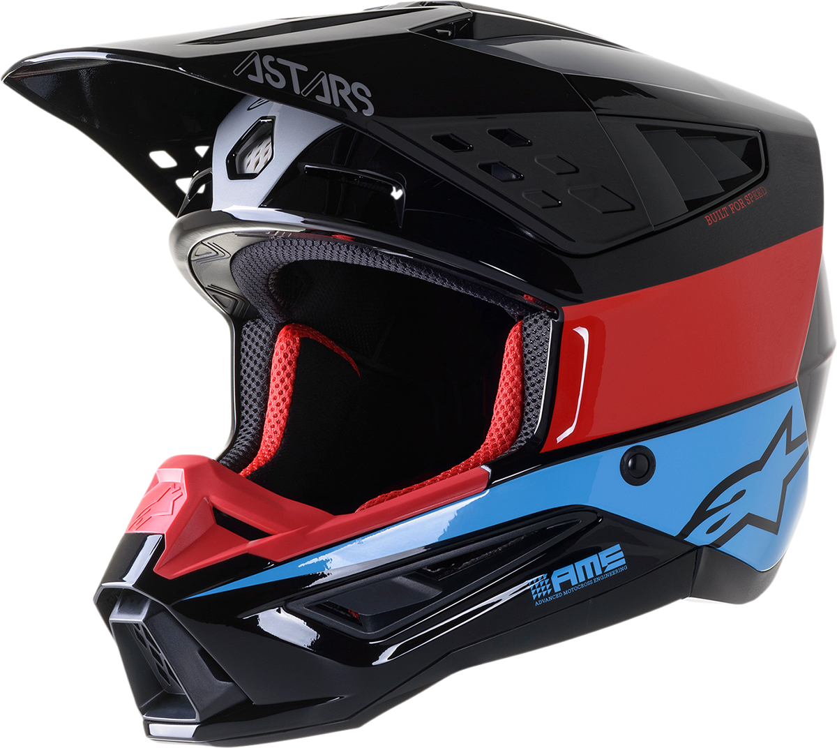 Casco ALPINESTARS SM5 - Bond - Negro/Rojo/Cian - Mediano 8303522-1377-MD