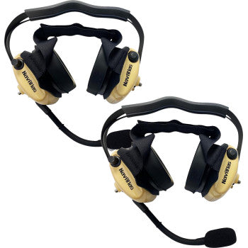 Kit de intercomunicador/radio y auriculares NAVATLAS - Biplaza - Beige NIRBHBE2