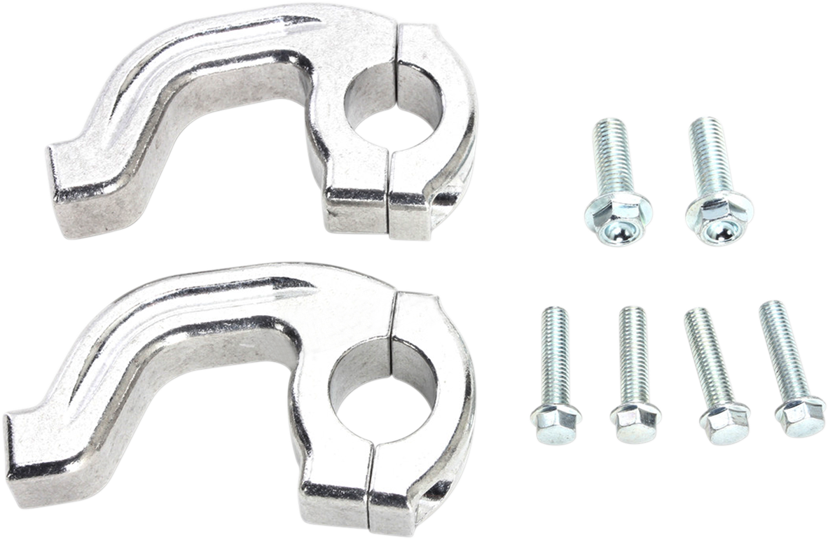 Abrazadera para guardamanos MOOSE RACING - Contour - 7/8" - Plateada 50-232S