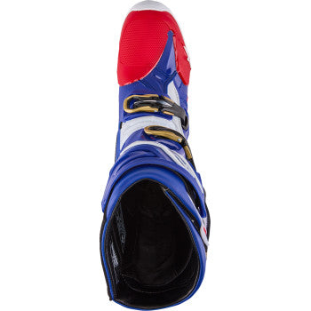 Botas ALPINESTARS Union Tech 10 - Rojo/Blanco/Azul - Talla 9 de EE. UU. 2010020-3372-9